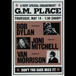 Bob Dylan Joni Mitchell Van Morrison Poster