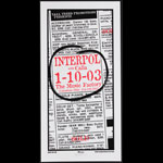 Mike Martin - Enginehouse 13 Interpol Poster