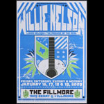 Willie Nelson 2009 Fillmore F984b Poster