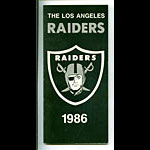 1986 Los Angeles Raiders  Media Guide