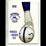 1961 Baltimore Colts Media Guide