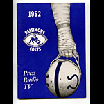 1962 Baltimore Colts Media Guide