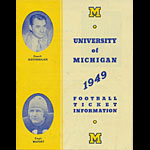 1949 University of Michigan Football Ticket Information Brochure