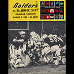 1969 Oakland Raiders vs Baltimore Colts Pro Football Program