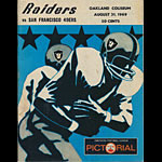 1969 Oakland Raiders vs San Francisco 49ers Pro Football Program