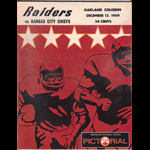 Raiders vs Chiefs 1969 Pro Football Program