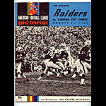 1965 Oakland Raiders vs Kansas City Chiefs Program Program