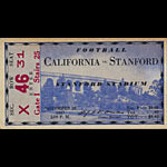 1937 Cal vs. Stanford Big Game Football Ticket