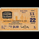 1938 Stanford vs. Cal Big Game Football Ticket