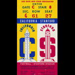 1951 Cal vs Stanford Big Game Football Ticket