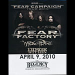 Fear Factory Fear Campaign Tour 2010 Flyer