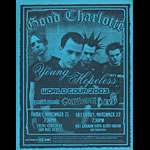 Good Charlotte The Young and the Hopeless Album Release World Tour 2003 Flyer