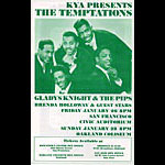 Rare 1968 Temptations - Gladys Knight Handbill