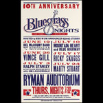 Hatch Show Print Bluegrass Nights - Vince Gill - Ricky Skaggs - at Ryman Auditorium Poster