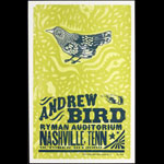 Hatch Show Print Andrew Bird at Ryman Auditorium Poster