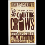 Hatch Show Print Counting Crows - Traveling Circus and Medicine Show Poster