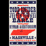Hatch Show Print Todd Snider and Justin Townes Earle Poster