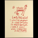 DW Earth This is God - A Message From God 1969 Headshop Poster
