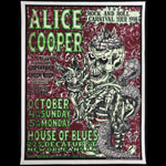 Allen Jaeger Alice Cooper - Rock and Roll Carnival Tour 1998 Poster