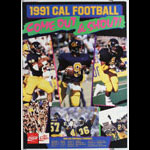 1991 Cal Football Schedule Poster