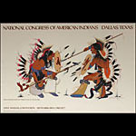 Antowine Warrior National Congress of American Indians at Dallas Texas Poster