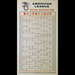 1968 American League Official Baseball Schedule Poster