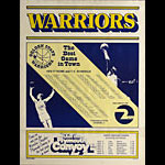 Golden State Warriors 1976-77 Basketball Schedule Poster