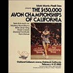 Martina Navratilova 1980 Avon Tennis Championships of California at Oakland Poster