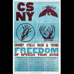 Hatch Show Print Crosby Stills Nash and Young Freedom of Speech Tour 2006 Poster
