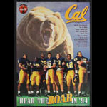 Cal Bears 1994 Football Season Schedule Coca-Cola Poster