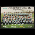 Sacramento Surge World League of American Football 1991 Inaugural Season Team Photo Poster