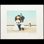 Jan Balet Family on the Beach Art Print