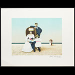 Jan Balet Family on the Beach Art Print
