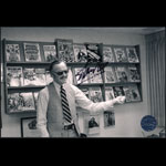 Stan Lee at Marvel Office 1980 Autographed Photo