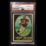 1958 Topps Jimmy Brown #62 Signed PSA/DNA Inscribed Best Wishes Autographed Football Card