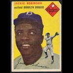 1954 Topps Jackie Robinson #10 Brooklyn Dodgers Baseball Card
