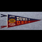 Rose Bowl 1939 - Duke 7 U.S.C. 0 Prototype Pennant