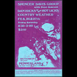 Spencer Davis Dan Hicks Pepperland Handbill