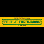 Phish at the Fillmore Bumper Sticker