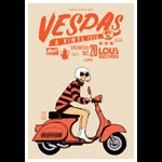 Scrojo Vespas & Vinyl Poster
