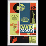 Scrojo David Crosby and Friends Autographed Poster