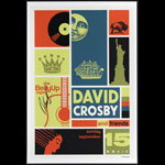 Scrojo David Crosby and Friends Autographed Poster