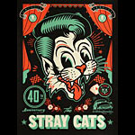 Scrojo The Stray Cats 40th Anniversary Poster