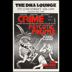 John Seabury Crime with Psycotic Pineapple (White Paper Version) Poster