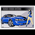 Stainboy Shake Some Action Blue Mustang Mach 1 Poster