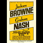 Randy Tuten Pacific Alliance Presents Jackson Browne and Graham Nash Poster - signed