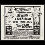 Randy Tuten Bill Graham Presents 4th of July All-American Rock and Roll Show featuring Journey Poster - signed