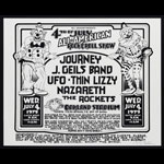 Randy Tuten Bill Graham Presents 4th of July All-American Rock and Roll Show featuring Journey Poster - signed