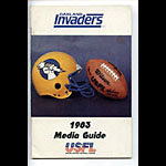 1983 Oakland Invaders Media Guide