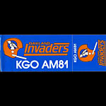 Oakland Invaders 1983 KGO/810 AM Radio USFL Football Bumper Sticker